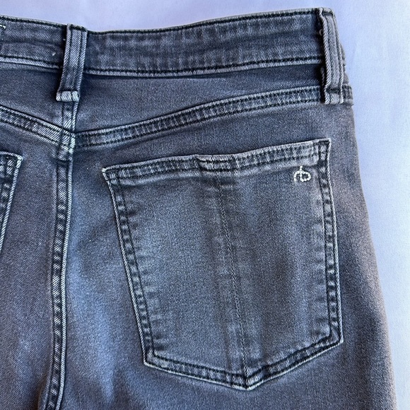 Rag & Bone Nina high-rise ankle skinny jeans w/ stretch, charcoal gray WYTHE - Picture 11 of 12